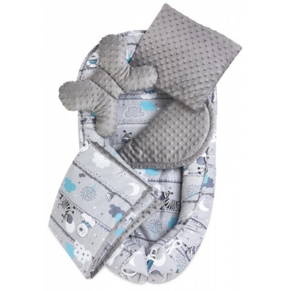 5 delni komplet Jukki Comfort Minky Zebre